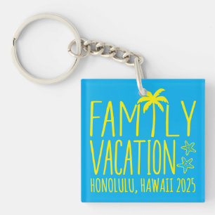 Custom Family Beach Vacation Group Matching  Keychain