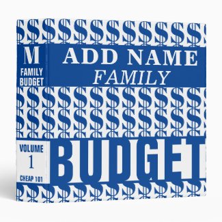 Custom Family Budget 3 Ring Binder