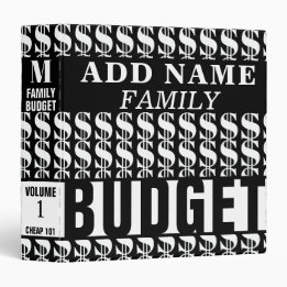 Custom Family Budget 3 Ring Binder