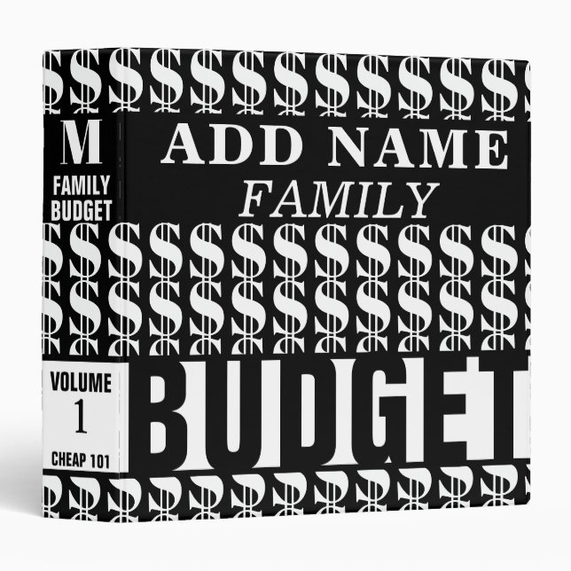 Custom Family Budget 3 Ring Binder (Front/Spine)