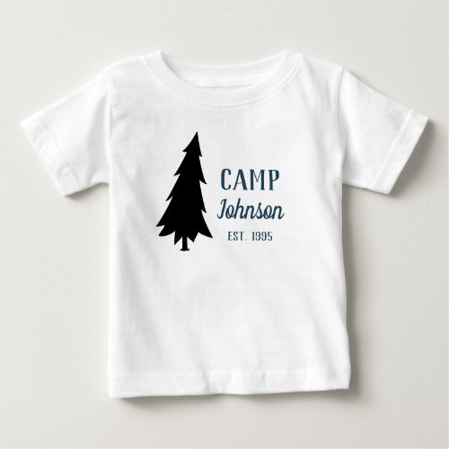 Custom Family Camp Pine Tree T_Shirt