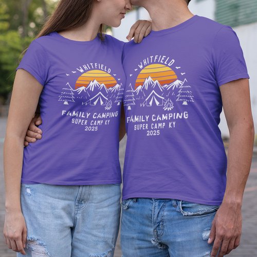 Custom Family Camping Matching Dad T_Shirt