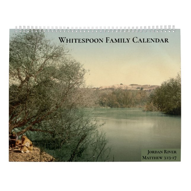 Custom Family Christian New Testament Church  Calendar (Back)