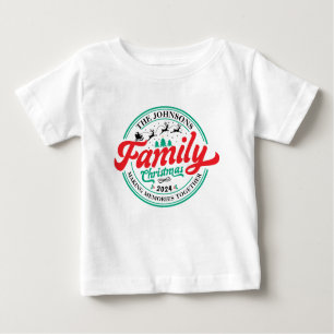 Custom Family Christmas Group Matching Name Year Baby T-Shirt