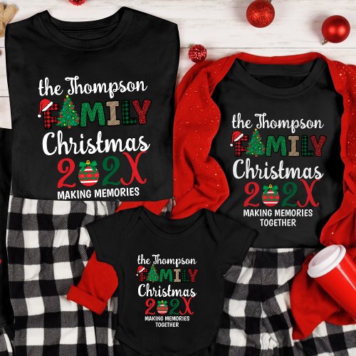 Custom Family Christmas Making Memories Together T_Shirt