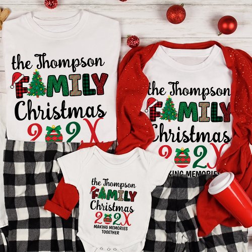 Custom Family Christmas Making Memories Together T_Shirt
