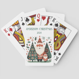 Custom Family Christmas Santa Claus Poker Cards