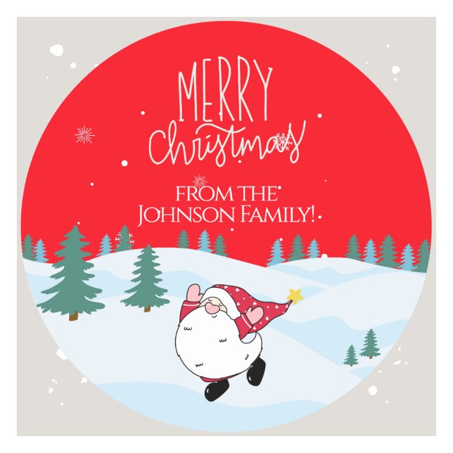 Custom Family Christmas Stickers (Custom Family Name Christmas Stickers)