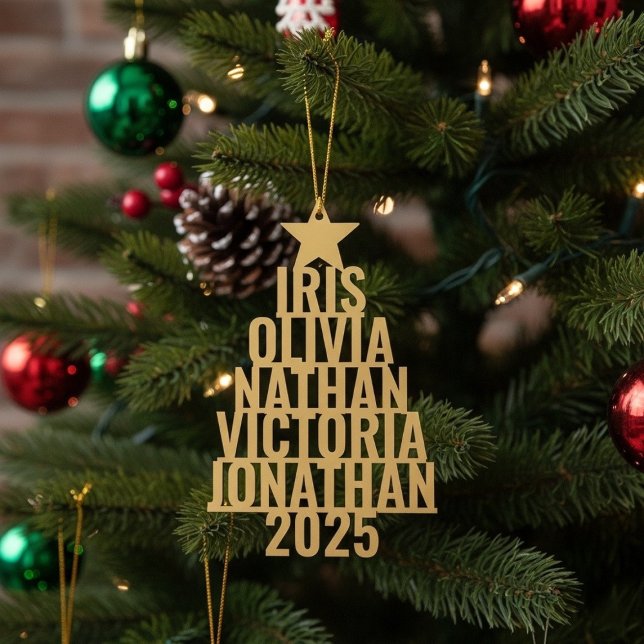 Custom Family Christmas Tree Ornament with Names (Custom Family Christmas Tree Ornament with Names)