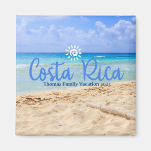Custom Family Costa Rica Vacation Christmas Magnet