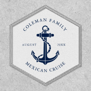 Custom Family Cruise Boat Nautical Anchor Patch