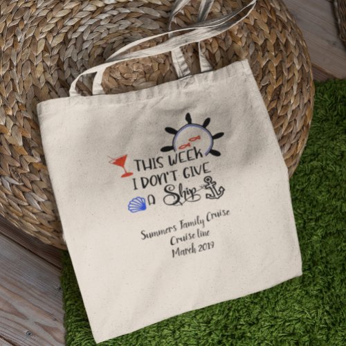 Custom Family Cruise Funny Ship Personalize Tote Bag