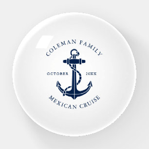 Custom Family Cruise Nautical Anchor Paperweight