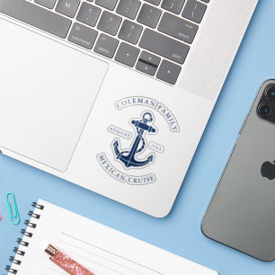 Custom Family Cruise Nautical Boat Anchor Swag Sticker