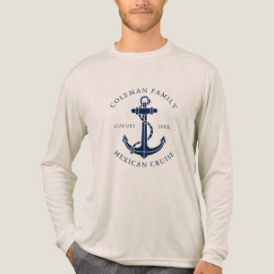 Custom Family Cruise Nautical Boat Anchor Tri-Blend Shirt