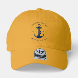 Custom Family Cruise Navy Blue Boat Anchor 47 Brand Hat