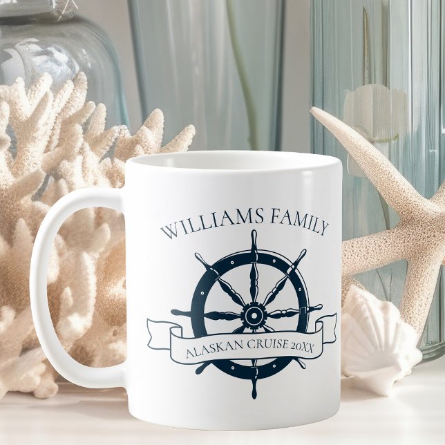 Custom Family Cruise Ship Nautical Vacation Island Coffee Mug (Creator Uploaded)