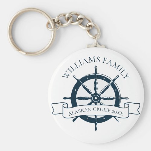 Custom Family Cruise Ship Nautical Wheel Monogram