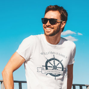Custom Family Cruise Ship Nautical Wheel Vacation T-Shirt