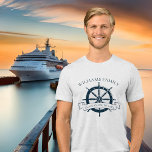 Custom Family Cruise Ship Trip Nautical Wheel Tri-Blend Shirt<br><div class="desc">Chic custom summer vacation tri-blend t-shirts for your beach cruise on the ocean featuring a navy blue boat steering wheel. This nautical themed design is perfect for classy matching family reunion tees to commemorate the special trip. Personalize with your last name and year.</div>