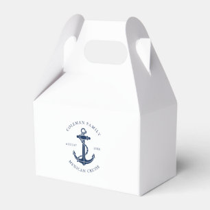 Custom Family Cruise Trip Boat Anchor Favor Boxes