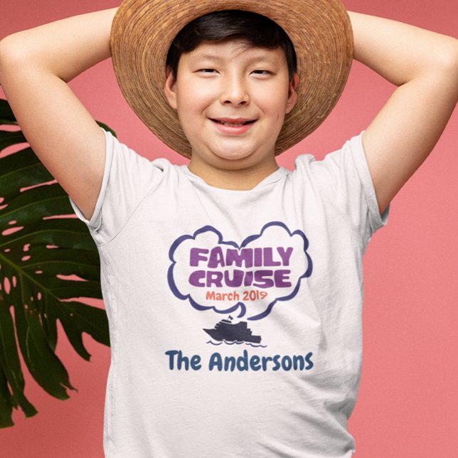 Custom Family Cruise Vacation Date Personalized T-Shirt (Creator Uploaded)