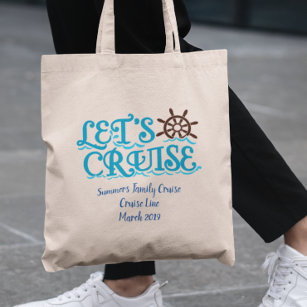 Custom Family Cruise Vacation Nautical Personalize Tote Bag