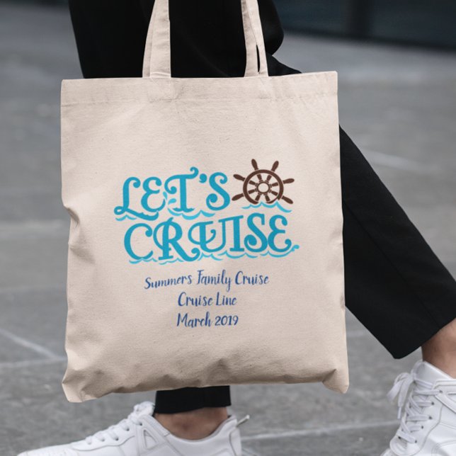 Custom Family Cruise Vacation Nautical Personalize Tote Bag (Creator Uploaded)