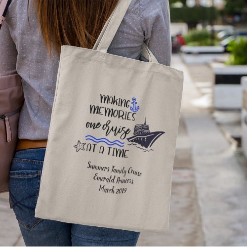 Custom Family Cruise Vacation Ship Personalize Tote Bag