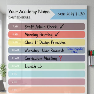 Custom Family Daily Planner Message Board Sign