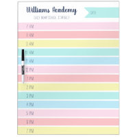 Custom Family Daily Planner or Homeschool Schedule Dry Erase Board
