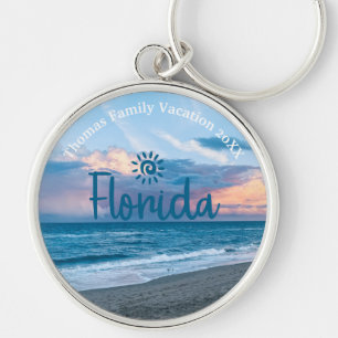 Custom Family Florida Beach Vacation Keychain