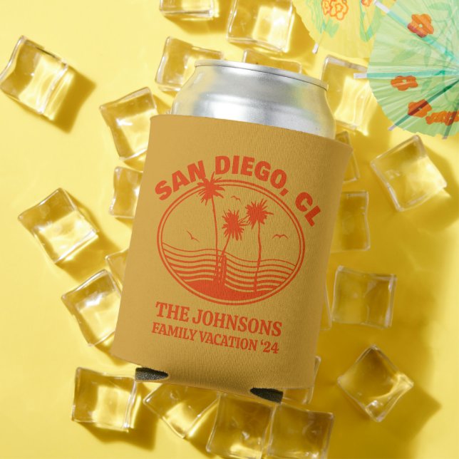 Custom Family Friends Beach Vacation Matching Can Cooler (In Situ Summer)