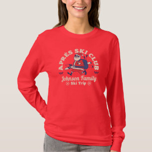 Custom Family Friends Group Ski Trip Skis T-Shirt