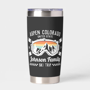 Custom Family Friends Ski Trip Group Matching Insulated Tumbler