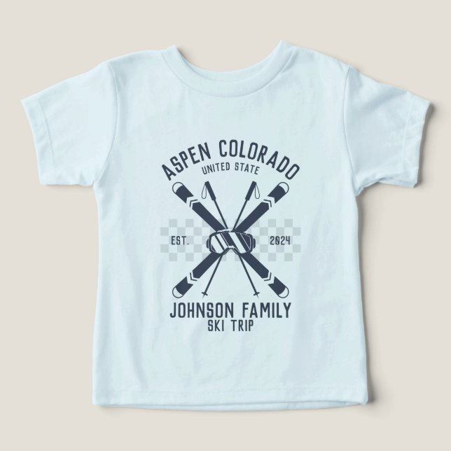 Custom Family Friends Ski Trip Group Matching  Toddler T-shirt (Design Front)