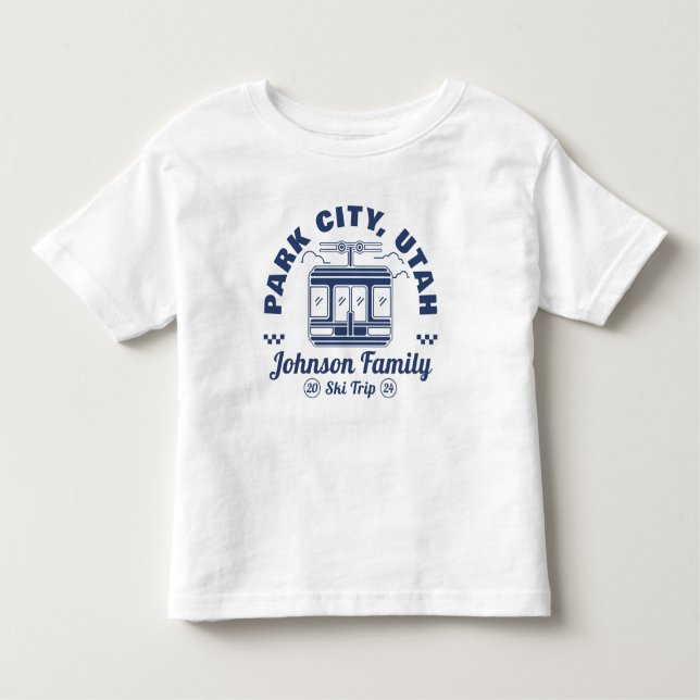 Custom Family Friends Ski Trip Matching Group Toddler T-shirt (Front)