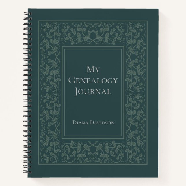 Custom Family Genealogy Ancestry Journal (Front)