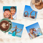 Custom Family Gift – Personalized 4 Pictures Coaster Set<br><div class="desc">Create a personalized coaster set featuring four of your favorite family photos. These coasters not only protect your surfaces but also showcase cherished memories,  making them a perfect addition to any home. Ideal as a heartfelt gift for Mother's Day,  birthdays,  housewarmings,  or any special occasion to celebrate family moments.​</div>