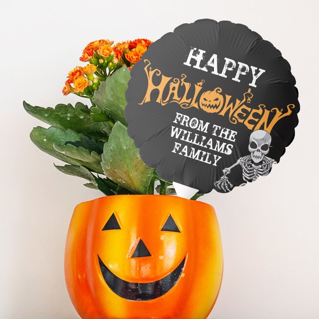 Custom Family Halloween Annual Party Skeleton Balloon (Creator Uploaded)