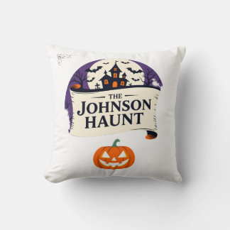 Custom Family Haunted Home Pillow - Personalized H