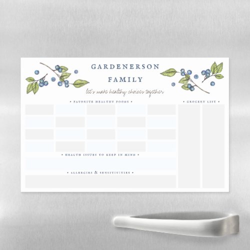 Custom Family Health  Magnetic Dry Erase Sheet