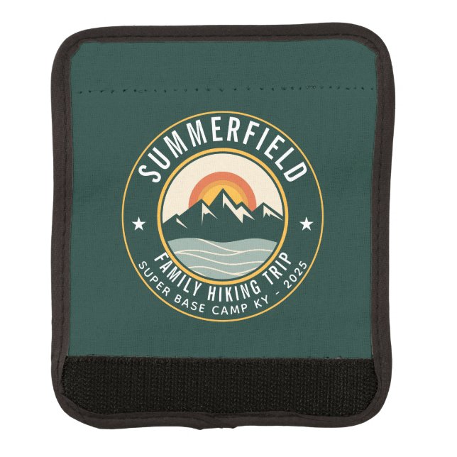 Custom Family Hiking Trip Matching Luggage Handle Wrap (Front)