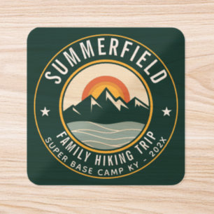 Custom Family Hiking Trip Matching Square Sticker