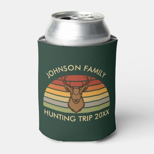 Custom Family Hunting Trip Deer Season Sunset Can Cooler