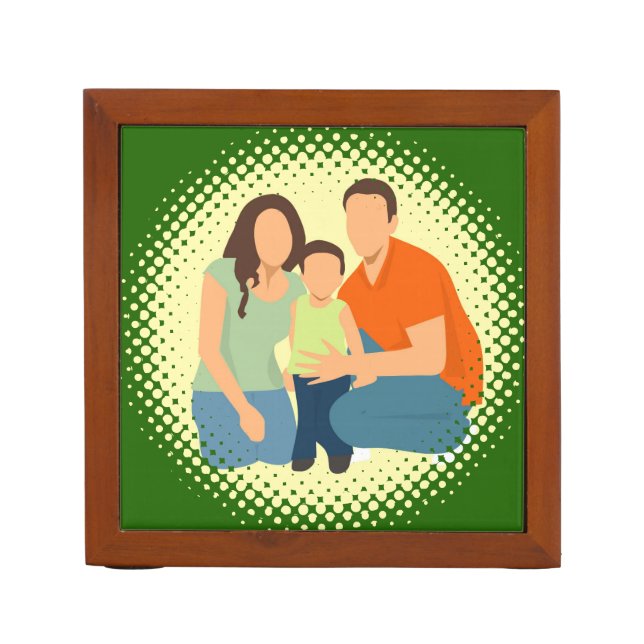 Custom Family Image Desk Organizer (Front)