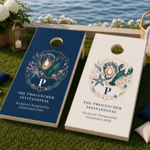 Custom Family Invitational Seaside Crest Cornhole Set