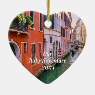 Custom Family Italy Trip Photo Ceramic Ornament