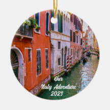 Custom Family Italy Trip Photo Christmas Tree