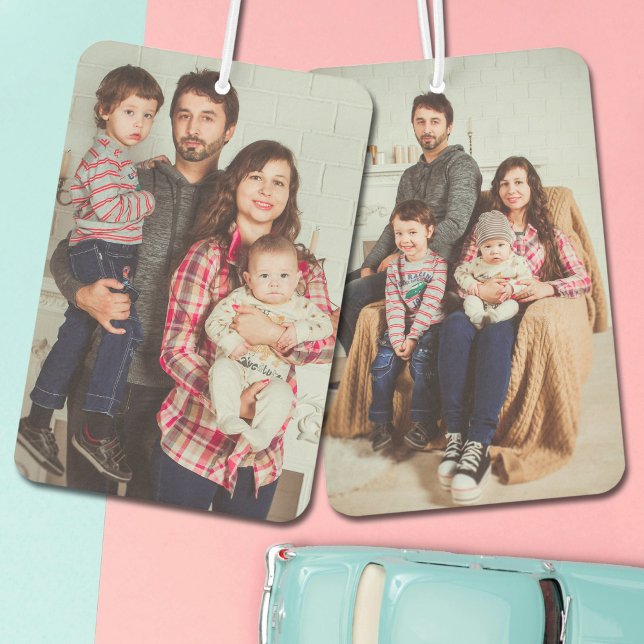Custom Family Kids Baby 2 sided Personalized Photo Air Freshener (Creator Uploaded)